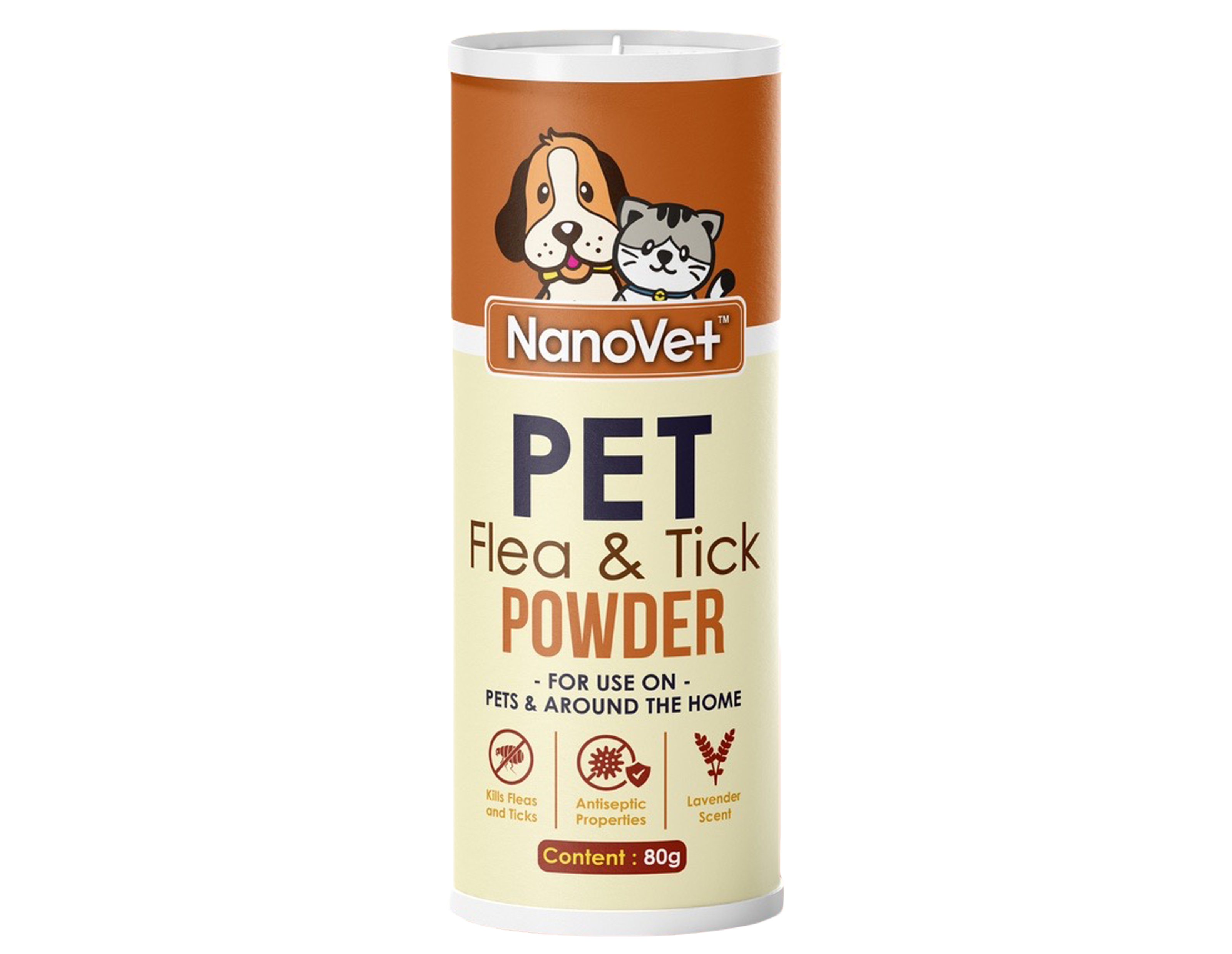 Nanovet Pet Flea and Tick Control Powder 80g 88 Pets Mart