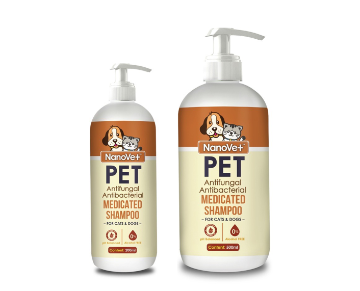 Nanovet Pet Medicated Shampoo 200ml/500ml1