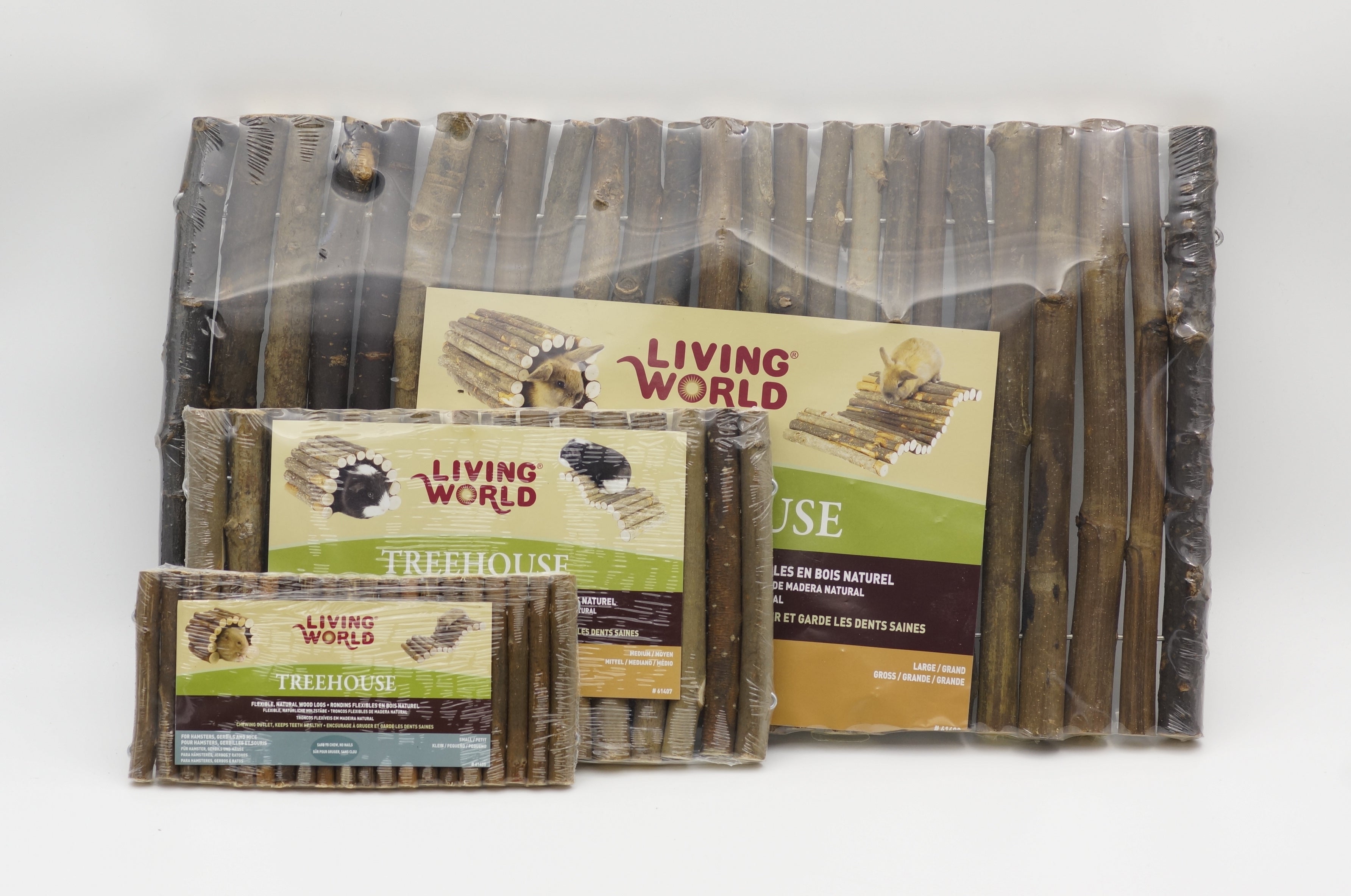 Living World Treehouse Real Wood Logs - S/ M/ L – 88 Pets Mart