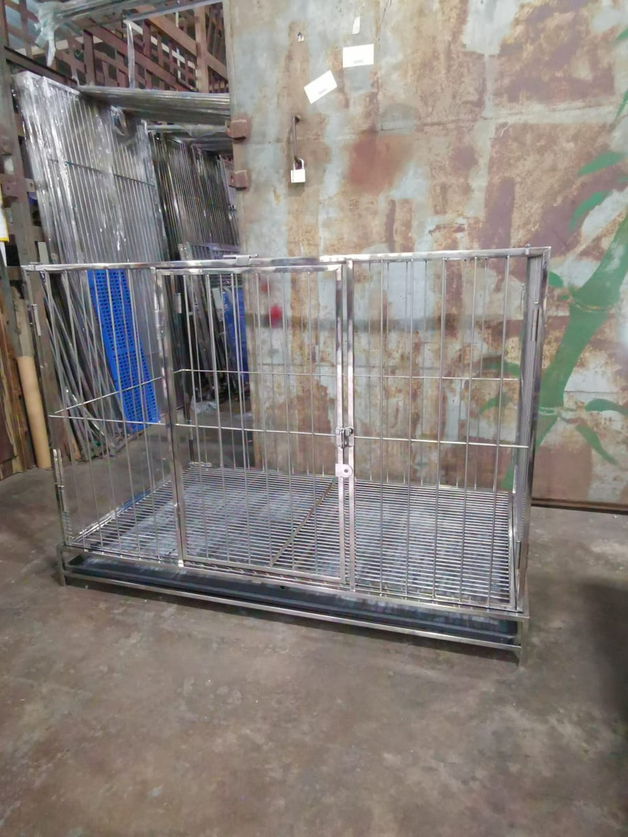 Stainless Steel Cage Dog 4ft L x 2.3ft W x 3ft H 88 Pets Mart