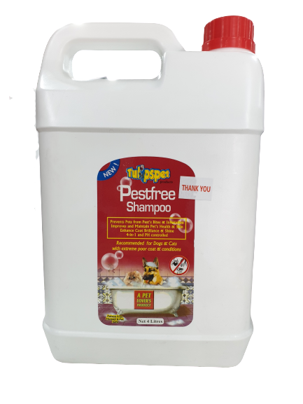 Tulipspet Pestfree Anti Fleas & Ticks Shampoo 4L