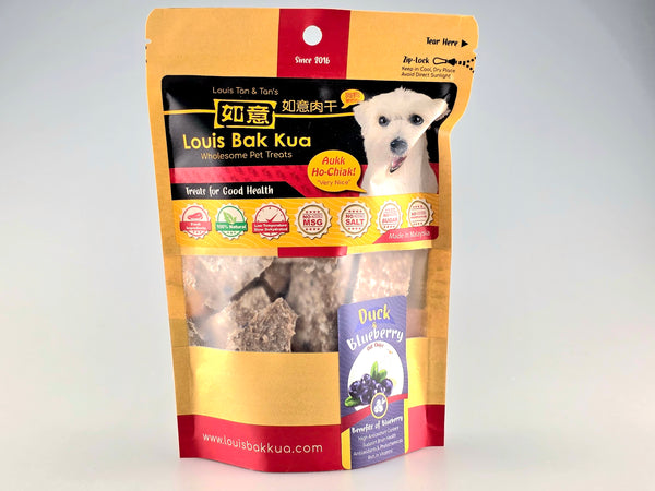 Loius Bak Kua Duck & Blueberry Oat Chips Pet Treats (60g)