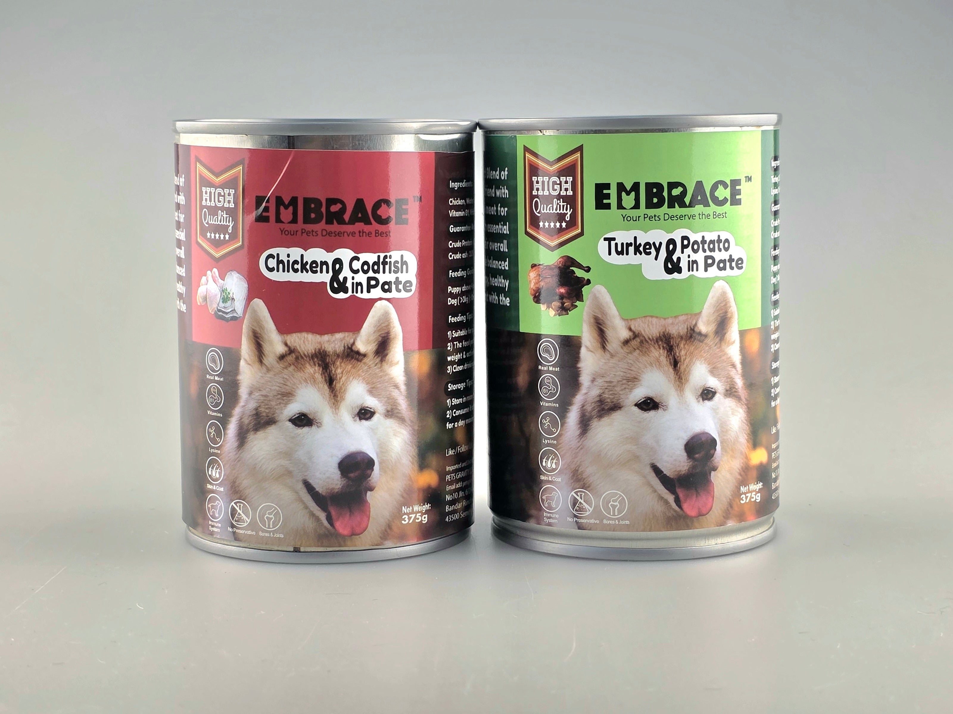 Embrace Dog Wet Food Can (375g)