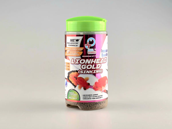 Aqua Guard Lionhead Gold Sinking Fish Food Immune Booster (150g ±2mm pellet)