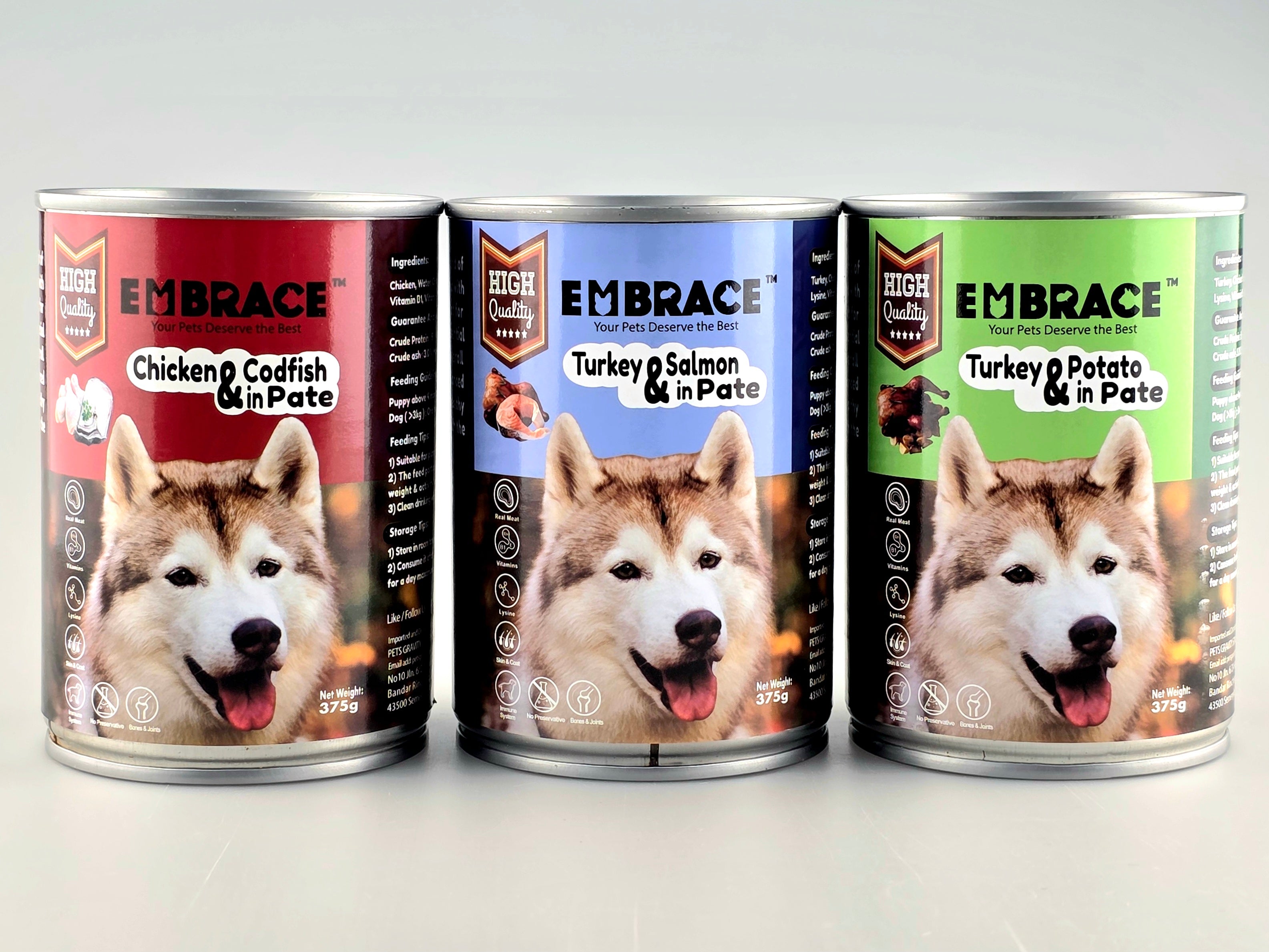 Embrace Dog Wet Food Can (375g)