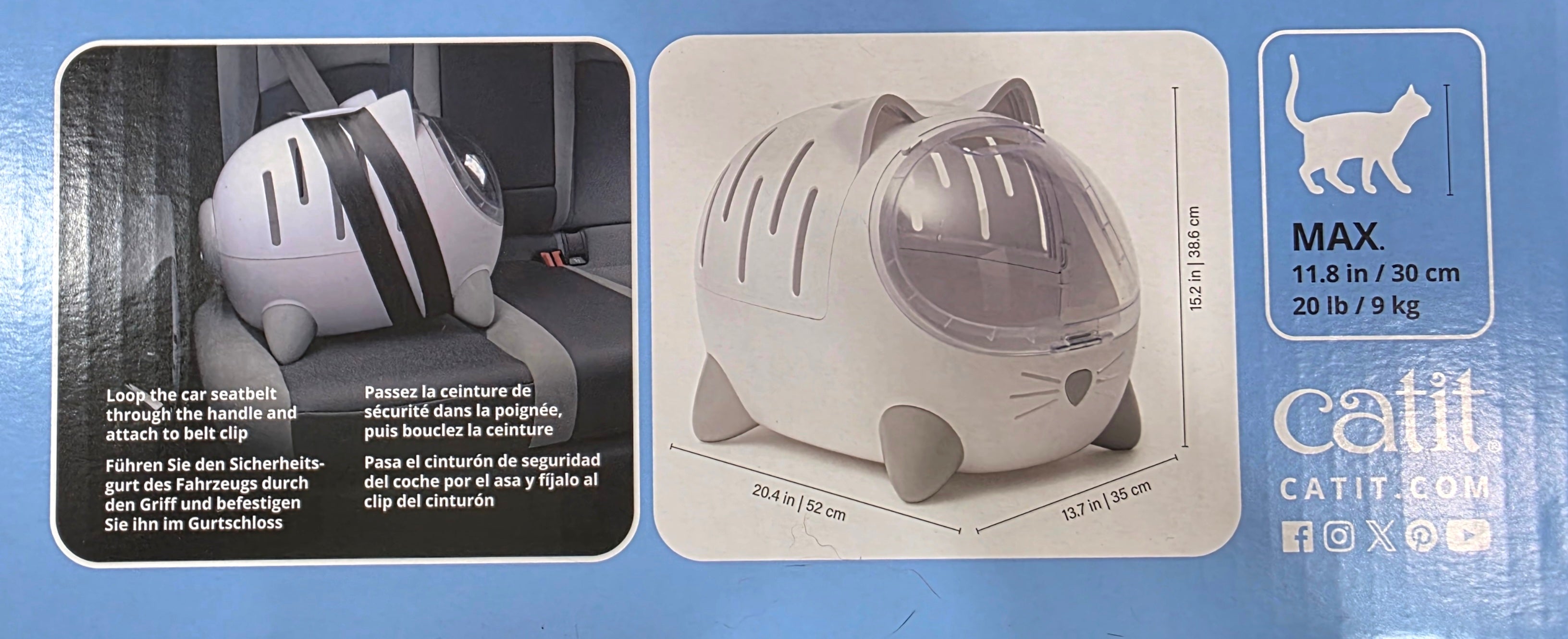 Catit PIXI MIO Cat Bed & Carrier 52*35*39CM