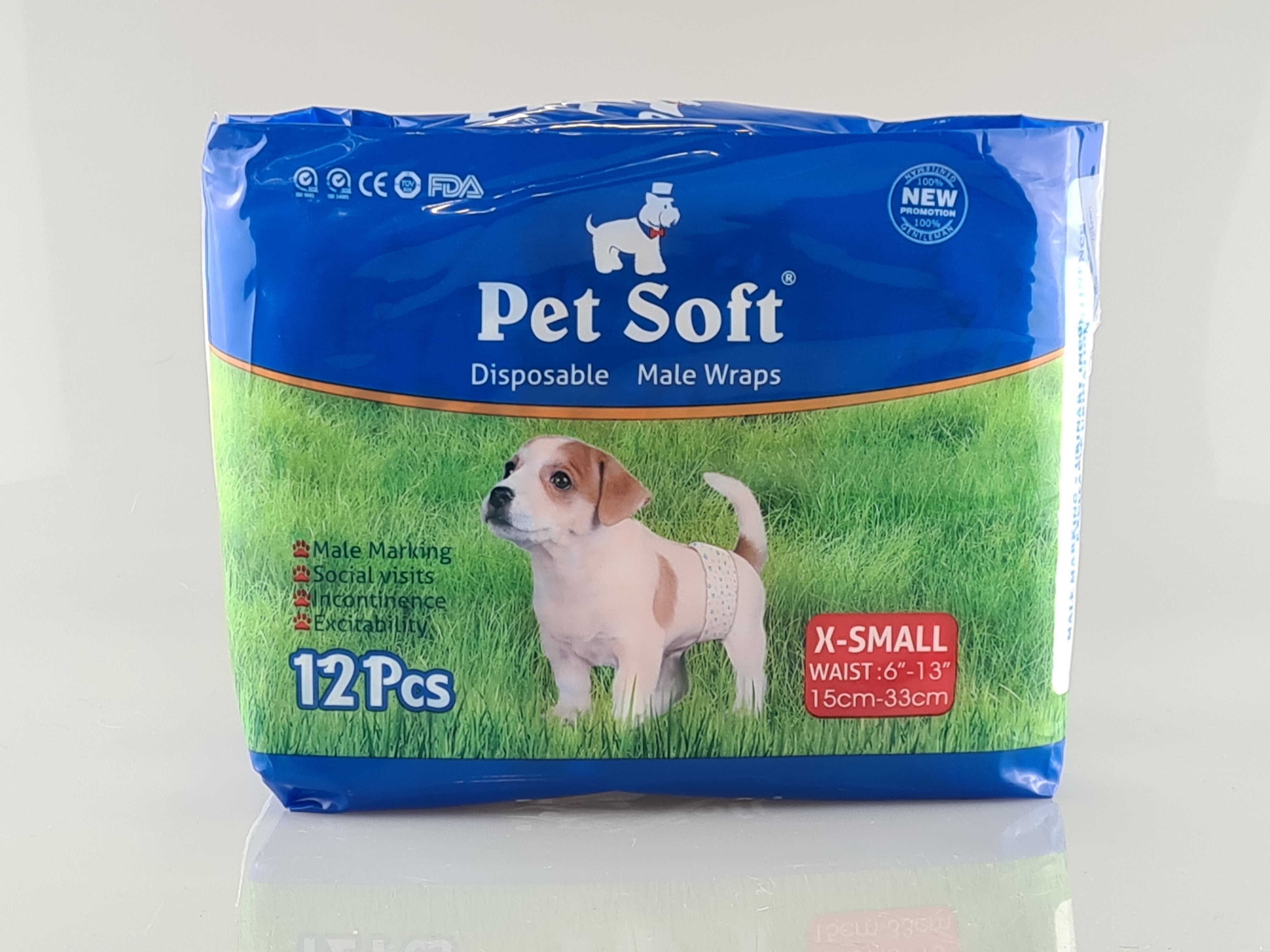 Pet Soft Male Disposable Puppy Dog Diaper XS/S/M/L