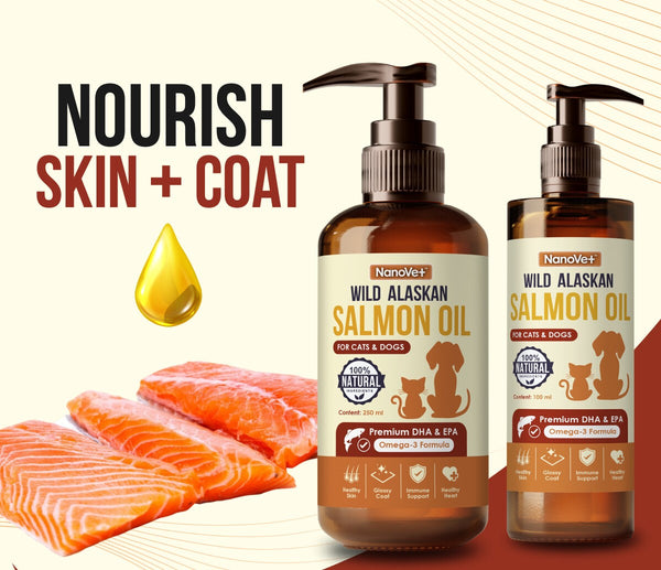 Nanovet Wild Alaskan Salmon Oil 100ml/250ml