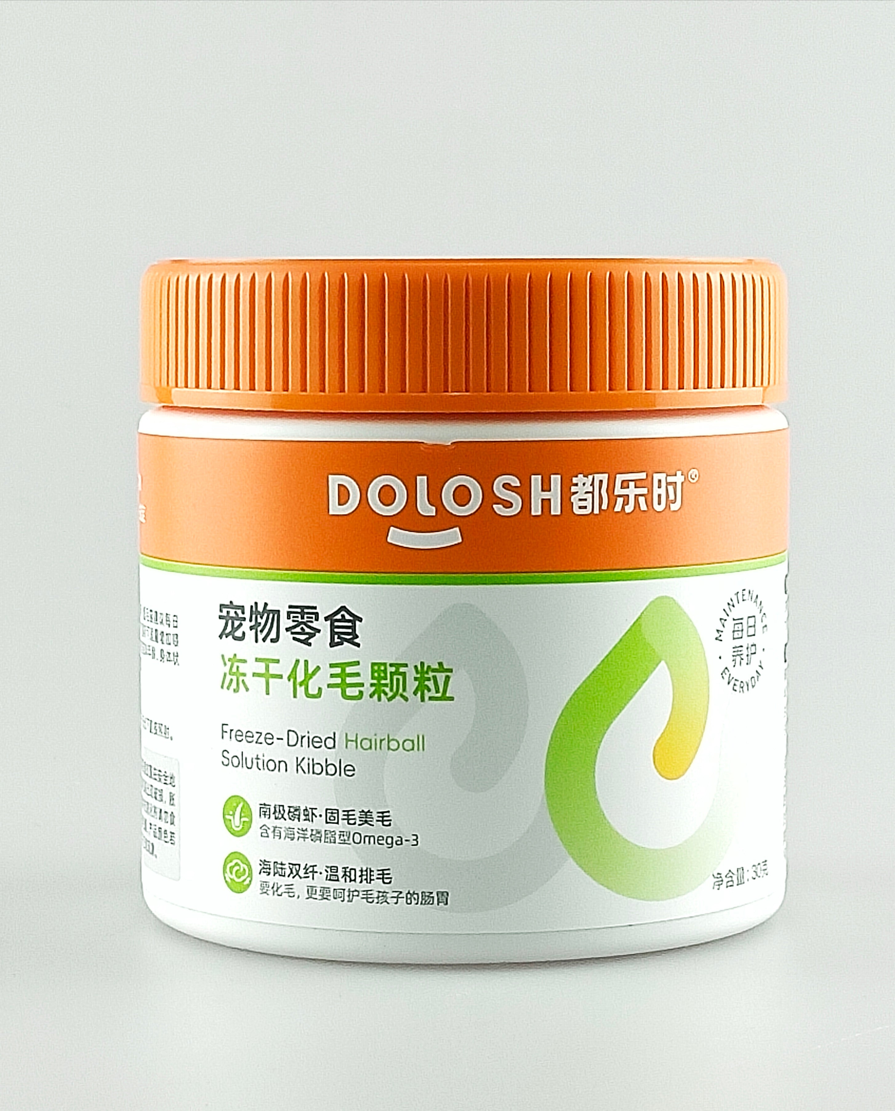 DOLOSH Freeze-Dried Hairball Solution Kibble Cat Treats