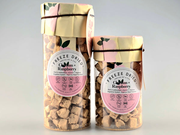 Amelisa Freeze Dried Treats Chicken Raspberry 45g/90g