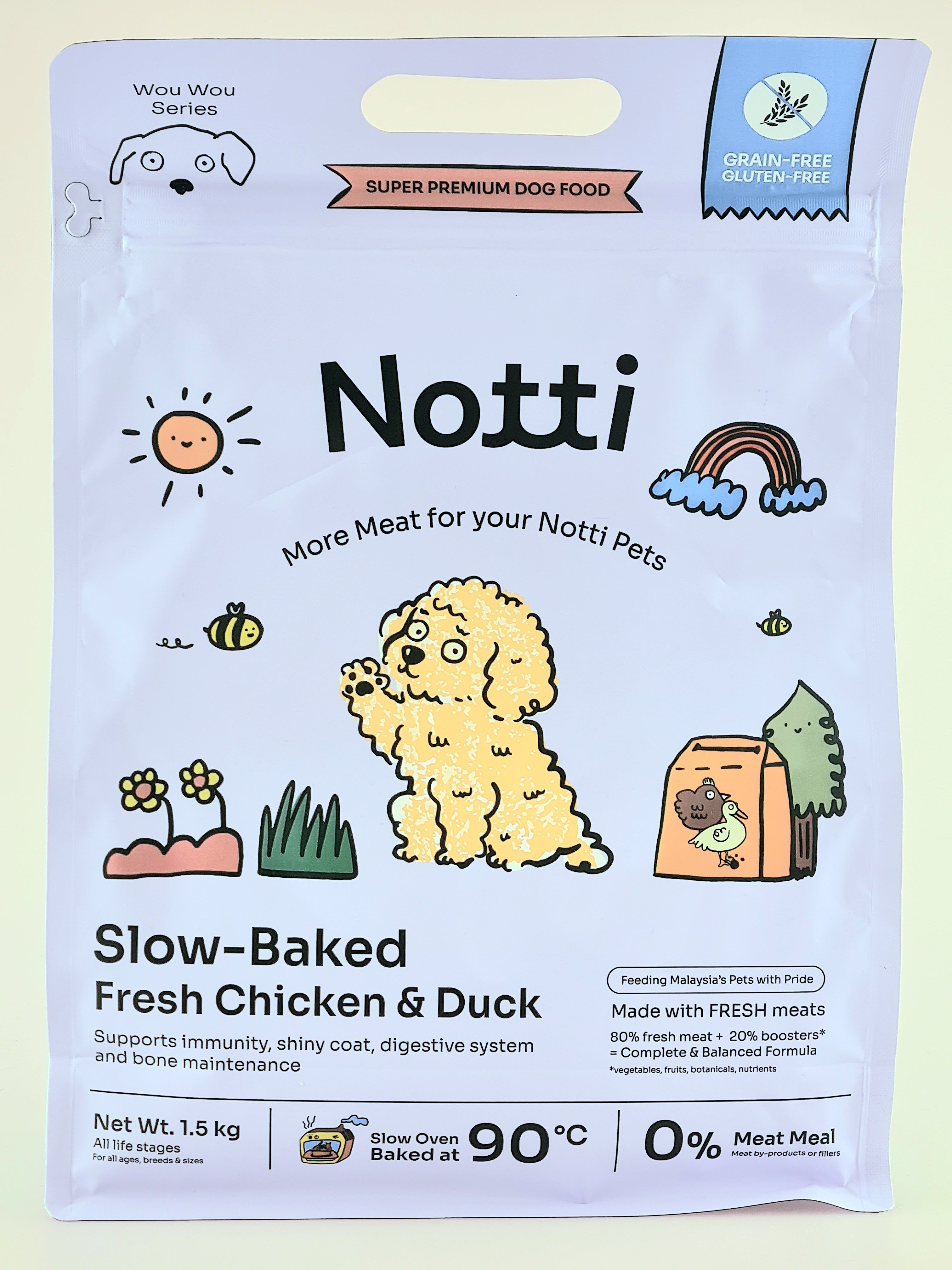 Notti Wou Wou Series Slow-Baked Fresh Chicken & Duck 1.5kg