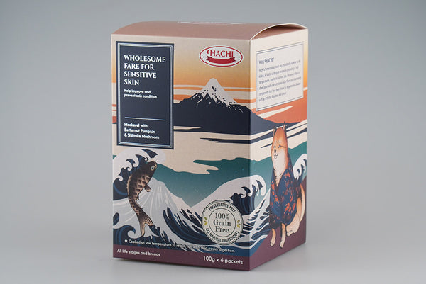 Hachi Food Mackerel with Shiitake Mushroom - Single/Box/Mega
