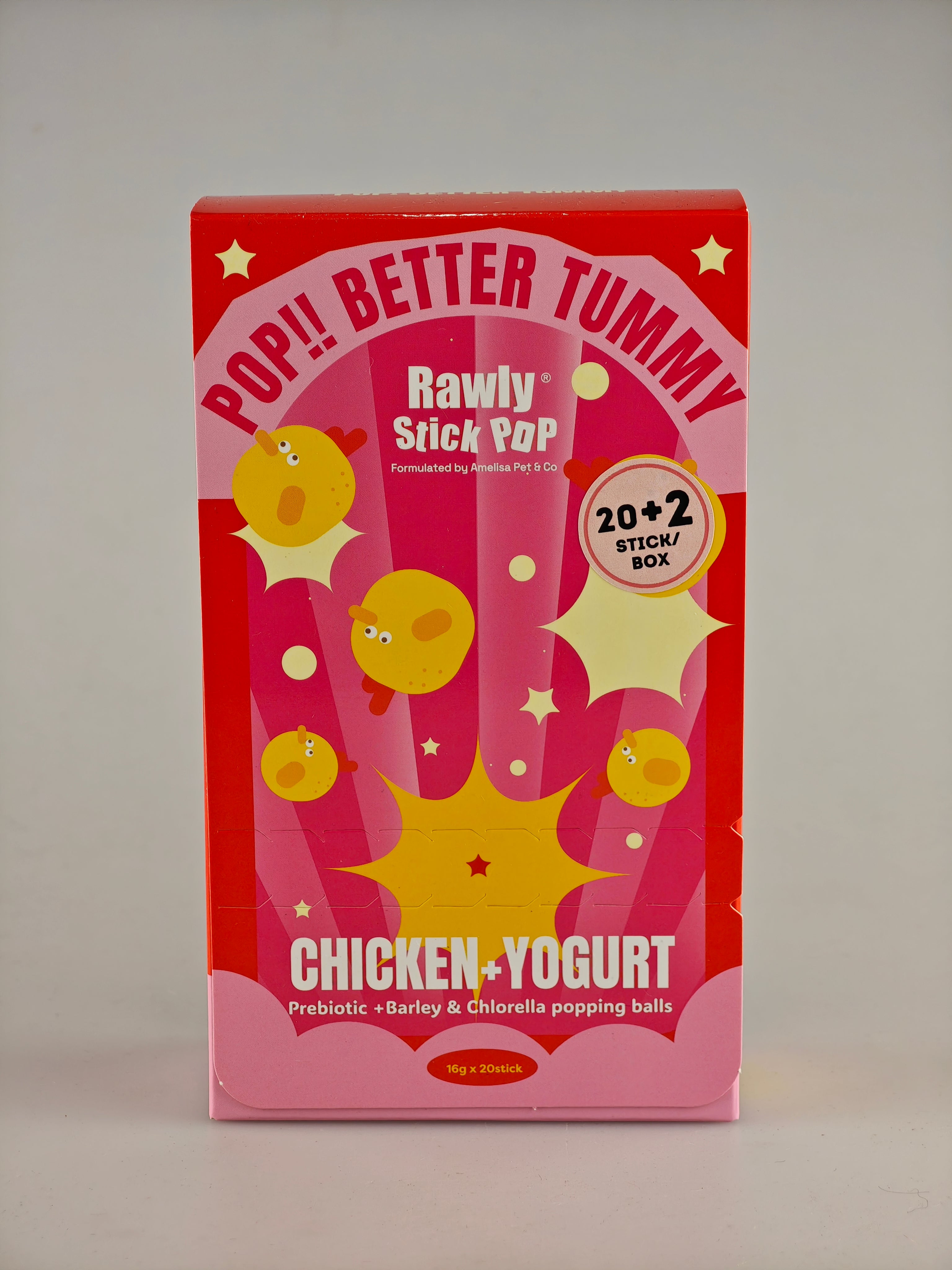 Amelisa Pet & Co. Rawly Stick POP! Functional Pet Purée Treat (20+2 Value Pack)