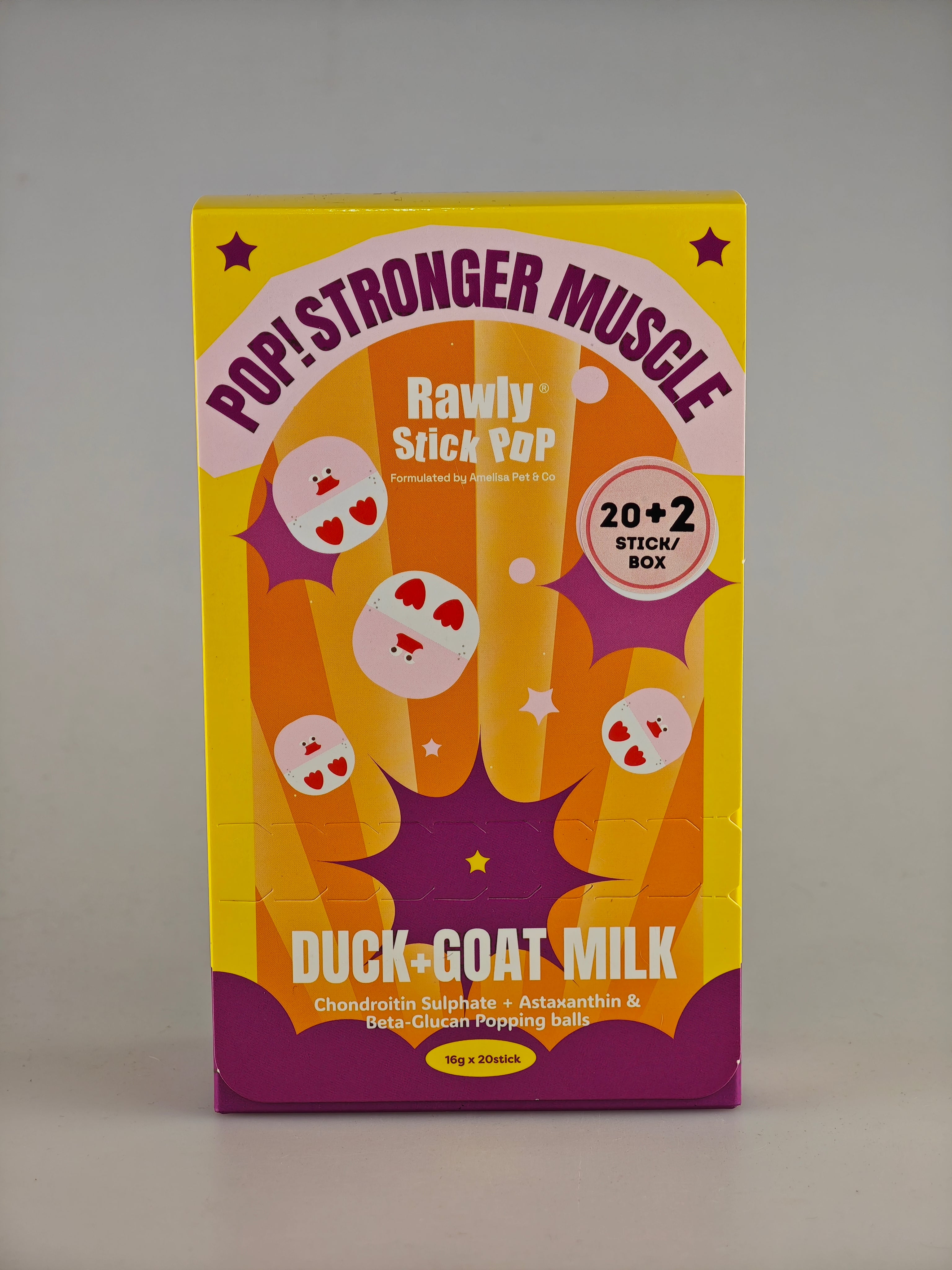 Amelisa Pet & Co. Rawly Stick POP! Functional Pet Purée Treat (20+2 Value Pack)