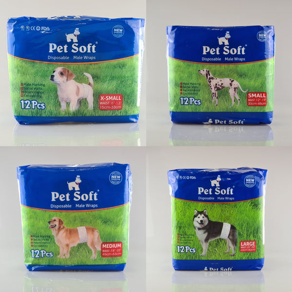 Pet Soft Male Disposable Puppy Dog Diaper XS/S/M/L