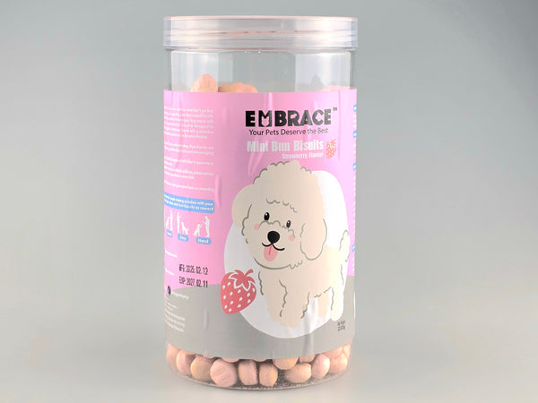 Embrace Mini Bun Biscuits Treats Strawberry (220g)