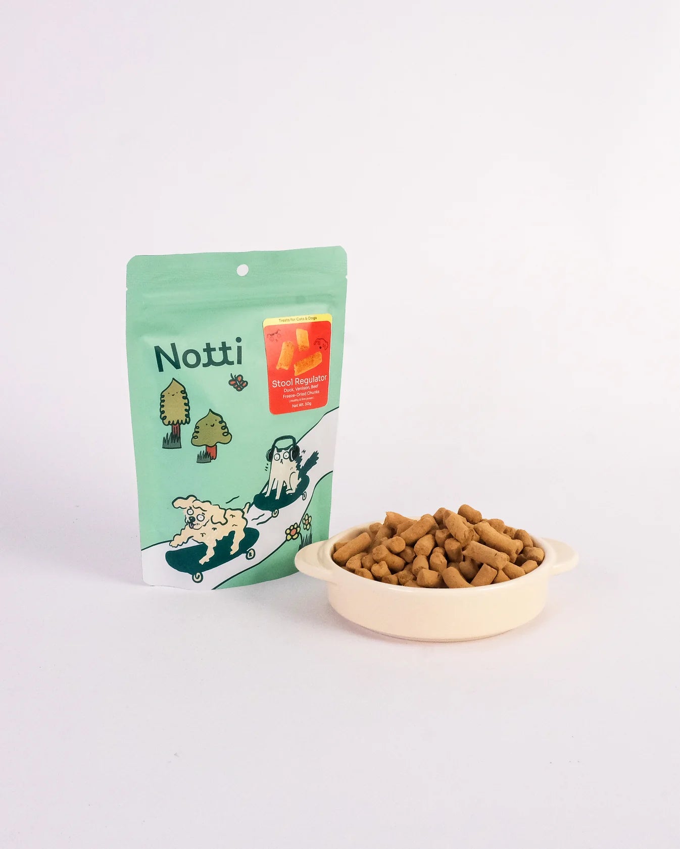 Notti Stool Regulator Duck, Venison, Beef Freeze-Dried Chunks