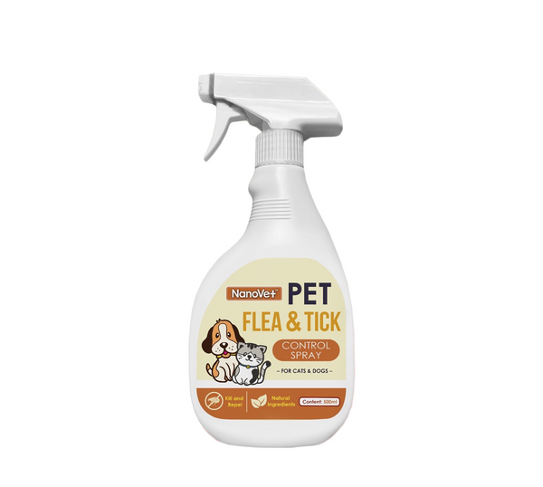 Nanovet Pet Flea and Tick Control Spray 500ml