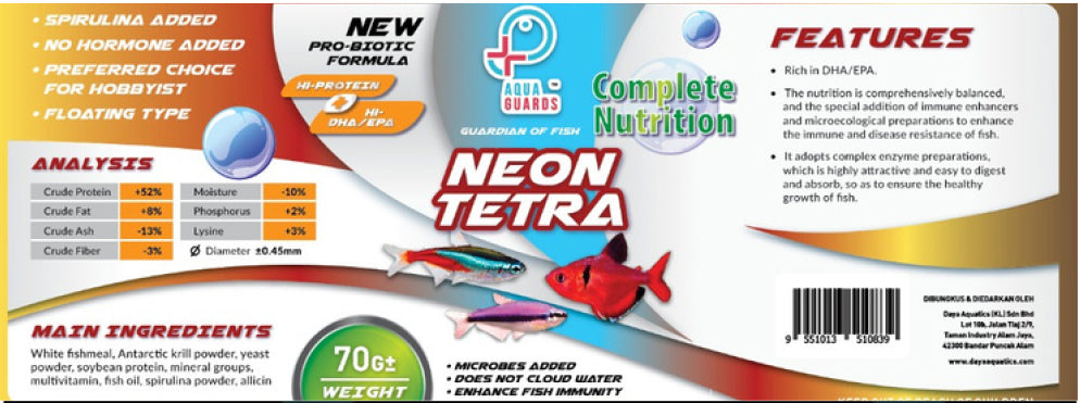 Aqua guard Neon Tetra Fish Food (70g)