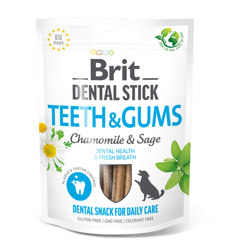 Brit Dental Stick Teeth & Gums with Chamomile & Sage 7pcs