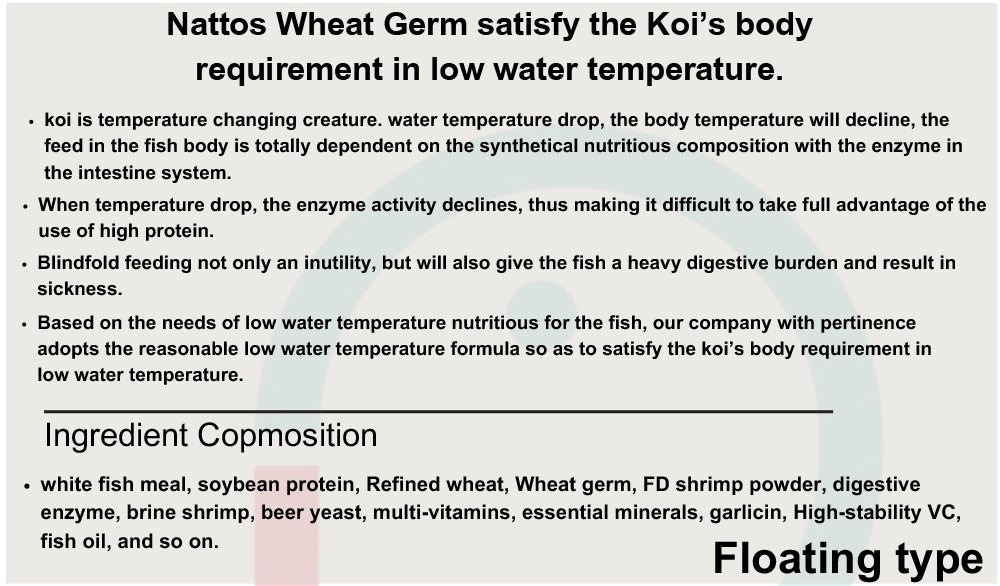 Nattos Wheat Germ Koi Fish Food (1kg/5kg)