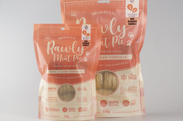 Amelisa Rawly Meat Pie 155g/375g - Beef & Lamb Formula