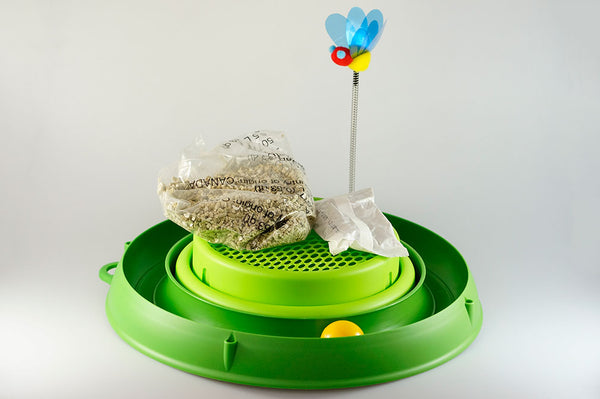 Catit Play Circuit Ball Toy with Cat Grass #43002