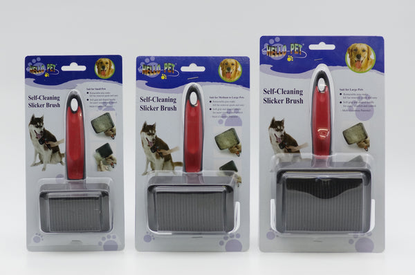 Hello Pet Self-Cleaning Slicker Brush S/M/L