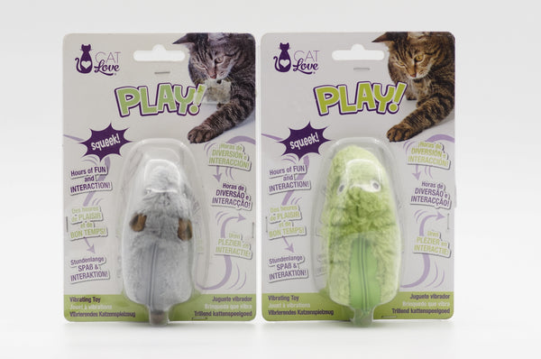 Cat Love Play - Vibrating Mouse / Caterpillar Toy - 11 cm