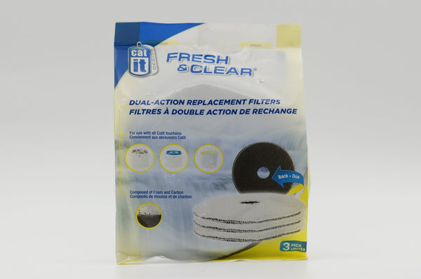 Catit Fresh & Clean Replacement Foam / Carbon Filter 3 pack