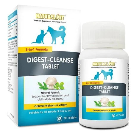 Natural Pet Dog & Cat Digest Cleanse Tablet (30 Tabs)