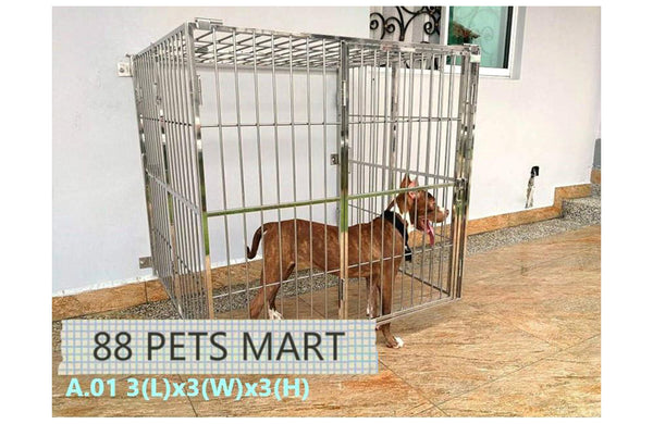 Stainless Steel Cage – Dog 3ft (L) x 3ft (W) x 3ft (H)