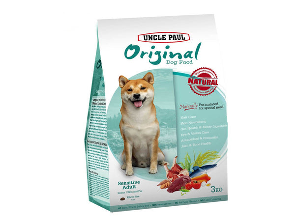 Uncle Paul Original Sensitive Adult Indoor Skin & Fur 3kg/10kg